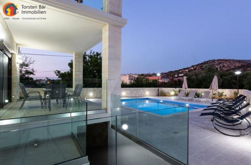 Almyrida Kreta, Almyrida, Luxusvilla mit privatem Pool und Gästehaus zu verkaufen Haus kaufen